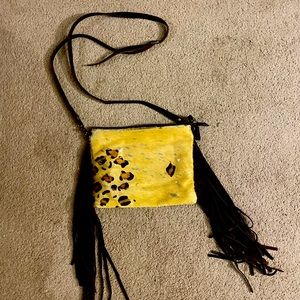 Western Cowhide Fringe Purse